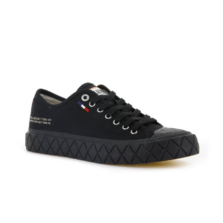 Palladium Palla Ace Canvas Low Tops Women's Sneakers Black | UK Y415-CEQ